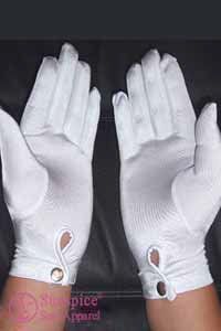 перчатки белые на клепке