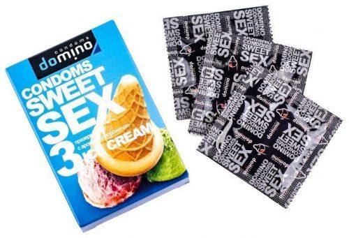 domino sweet sex, презерватив оральный, вкус ice cream